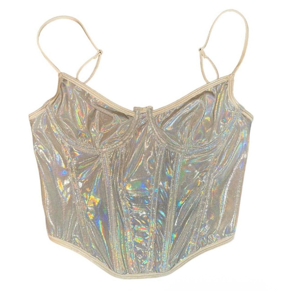 Urban Outfitters Iridescent Silver Camisole